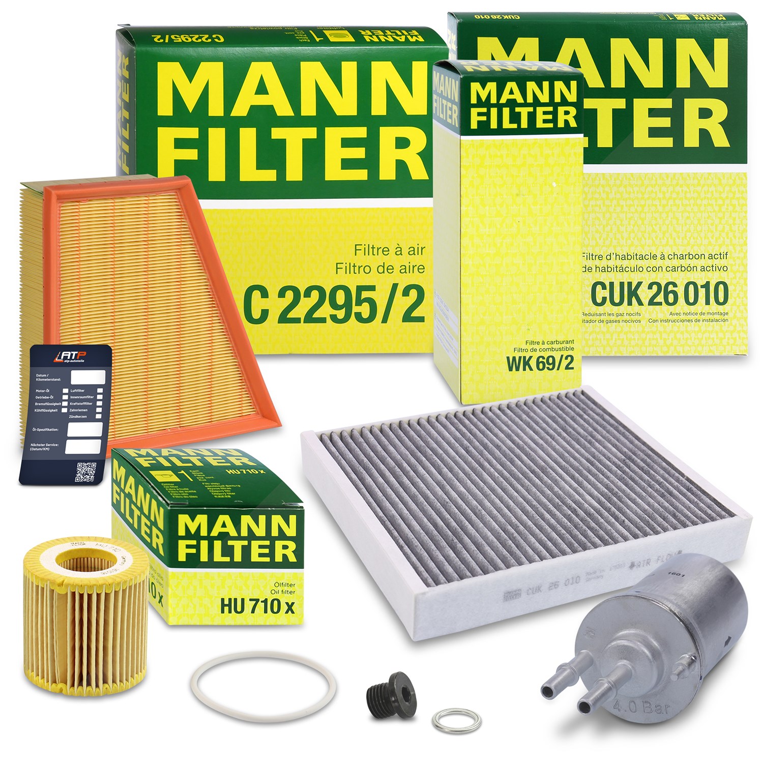 Mann-filter Inspektionspaket Filtersatz SET B [Hersteller-Nr. 10492538] für Seat, VW, Skoda