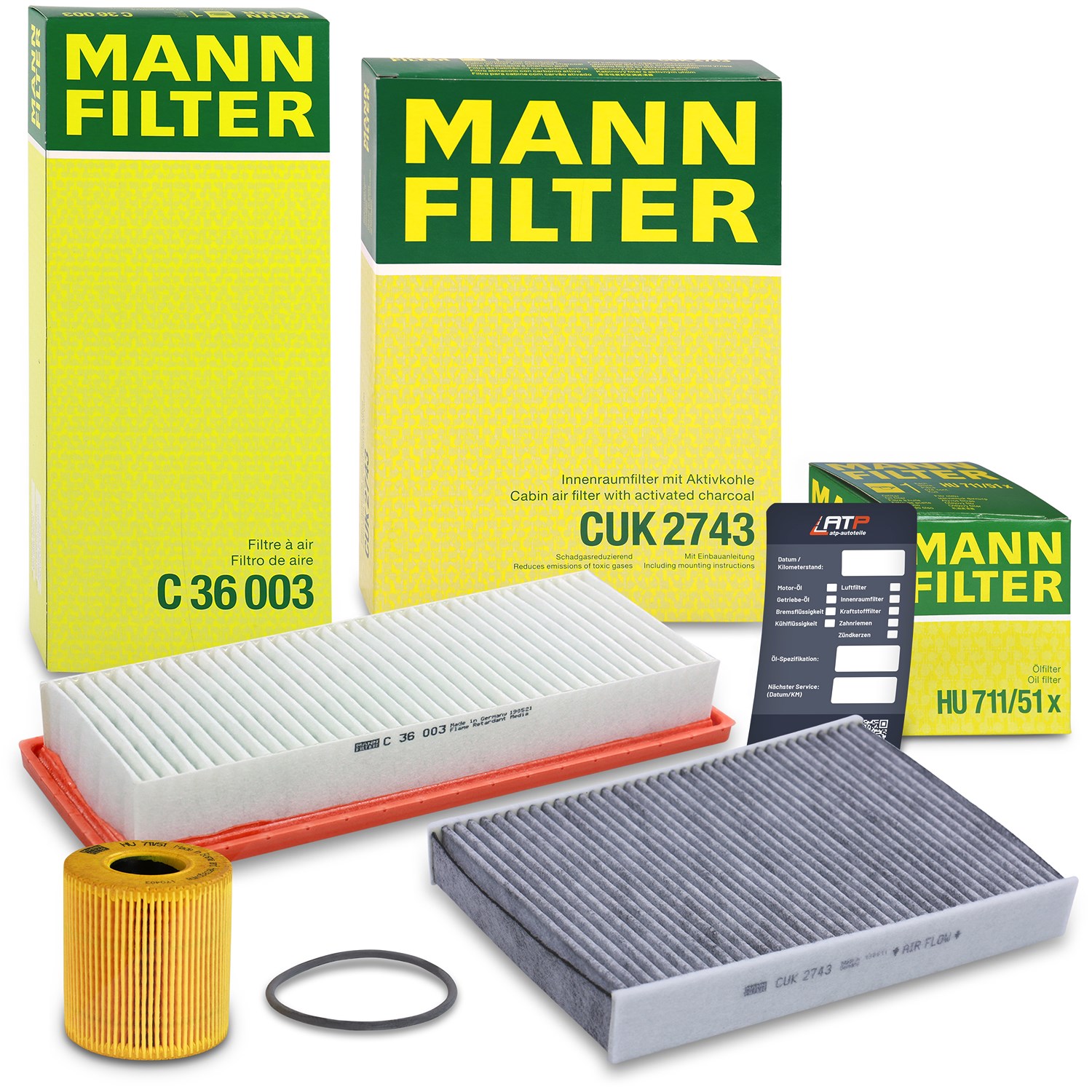Mann-filter Inspektionspaket Filtersatz SET A [Hersteller-Nr. 10492717] für Peugeot
