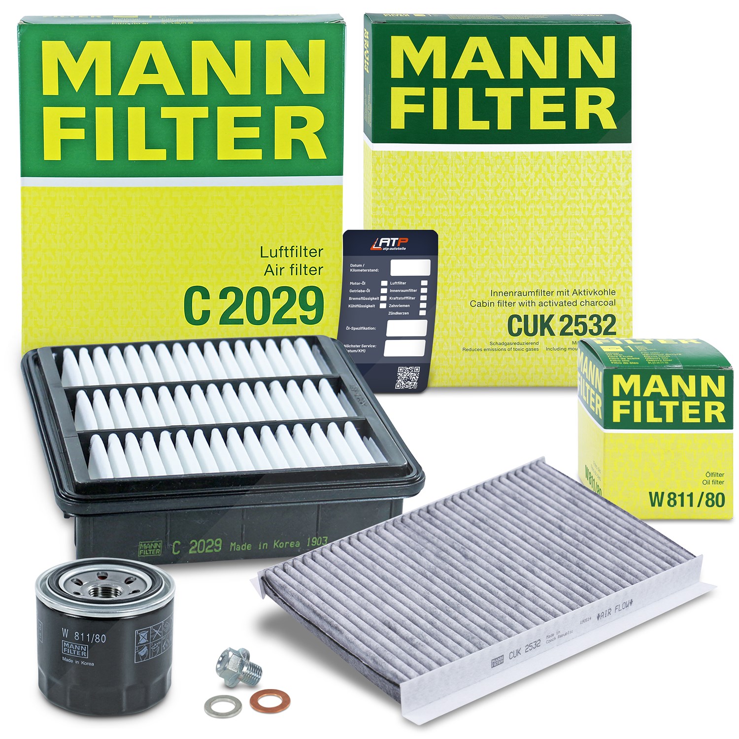 Mann-filter Inspektionspaket Filtersatz SET A [Hersteller-Nr. 10492756] für Hyundai, Kia