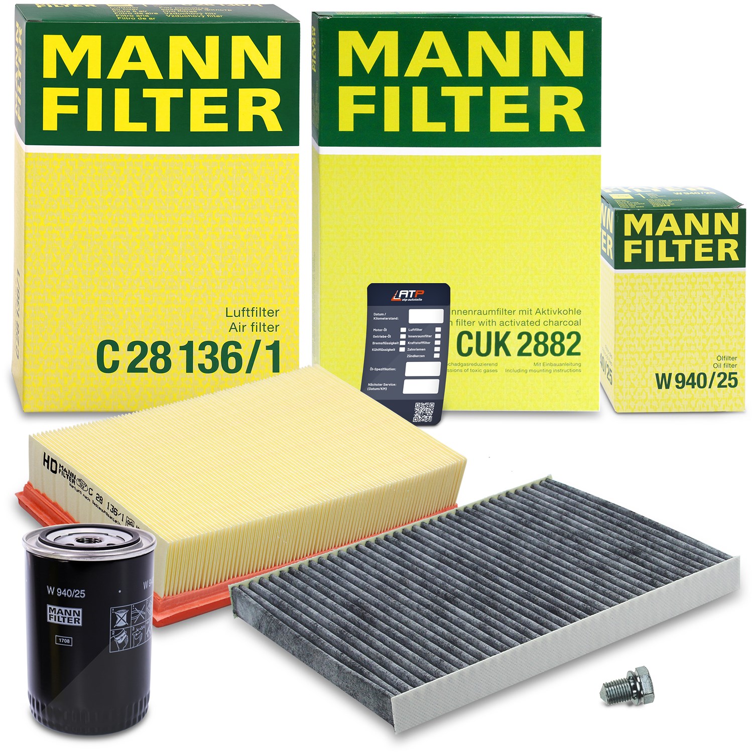 Mann-filter Inspektionspaket Filtersatz SET A [Hersteller-Nr. 10492769] für Seat, VW