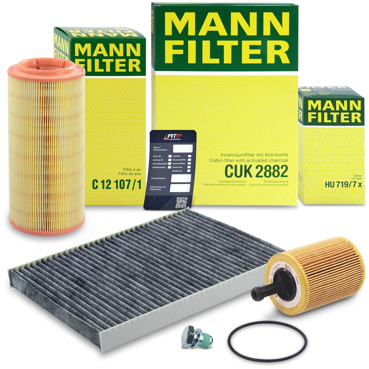 Mann-filter Inspektionspaket Filtersatz SET A [Hersteller-Nr. 10492789] für Seat, VW