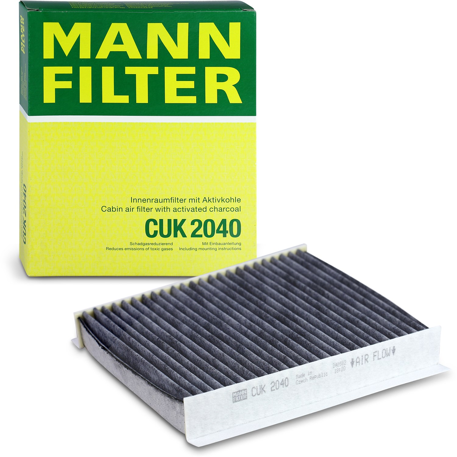 Mann-filter Filter, Innenraumluft [Hersteller-Nr. CUK2040] für Vauxhall, Citroën, Opel, Peugeot, Fiat, Suzuki