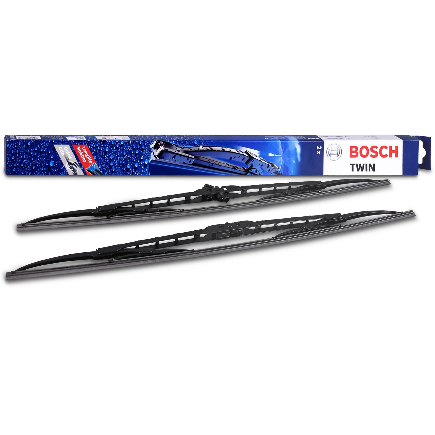 Bosch Wischerblatt Twin 530 [Hersteller-Nr. 3397118400] für Jaguar, Cadillac, Nissan, Volvo, Chevrolet, Renault, Smart, Jeep, Toyota, Audi, Alfa Romeo