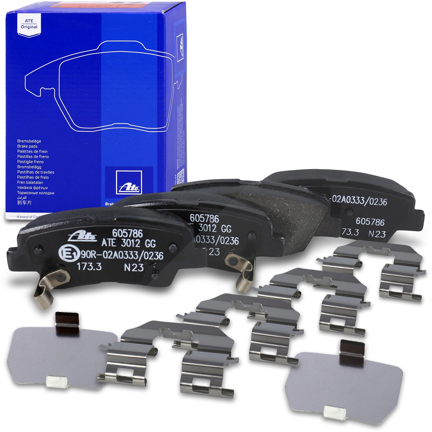 Ate Bremsbelagsatz hinten [Hersteller-Nr. 13.0460-5786.2] für Ssangyong, Kia, Hyundai