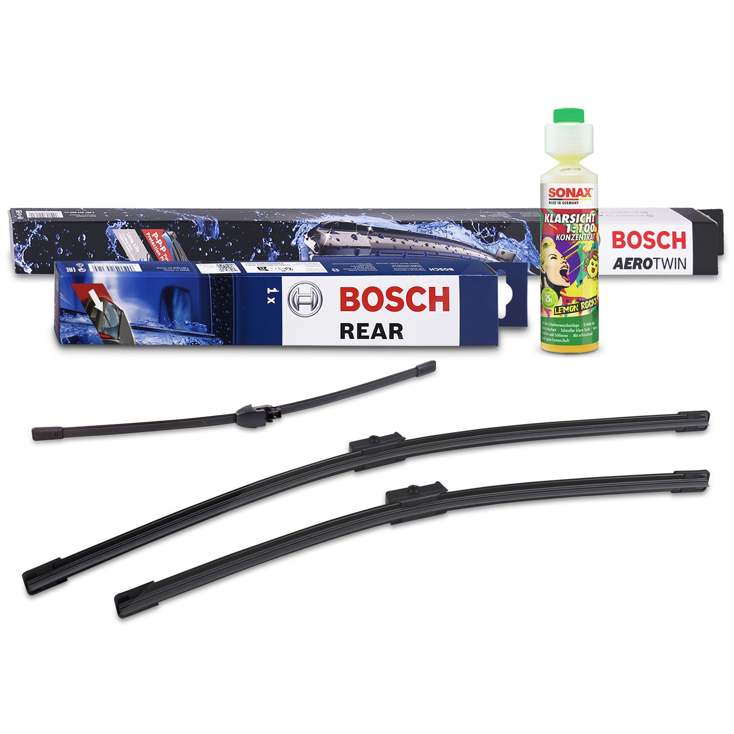 Bosch Wischer vorne +hinten +Scheibenreiniger [Hersteller-Nr. 31185411] für Skoda