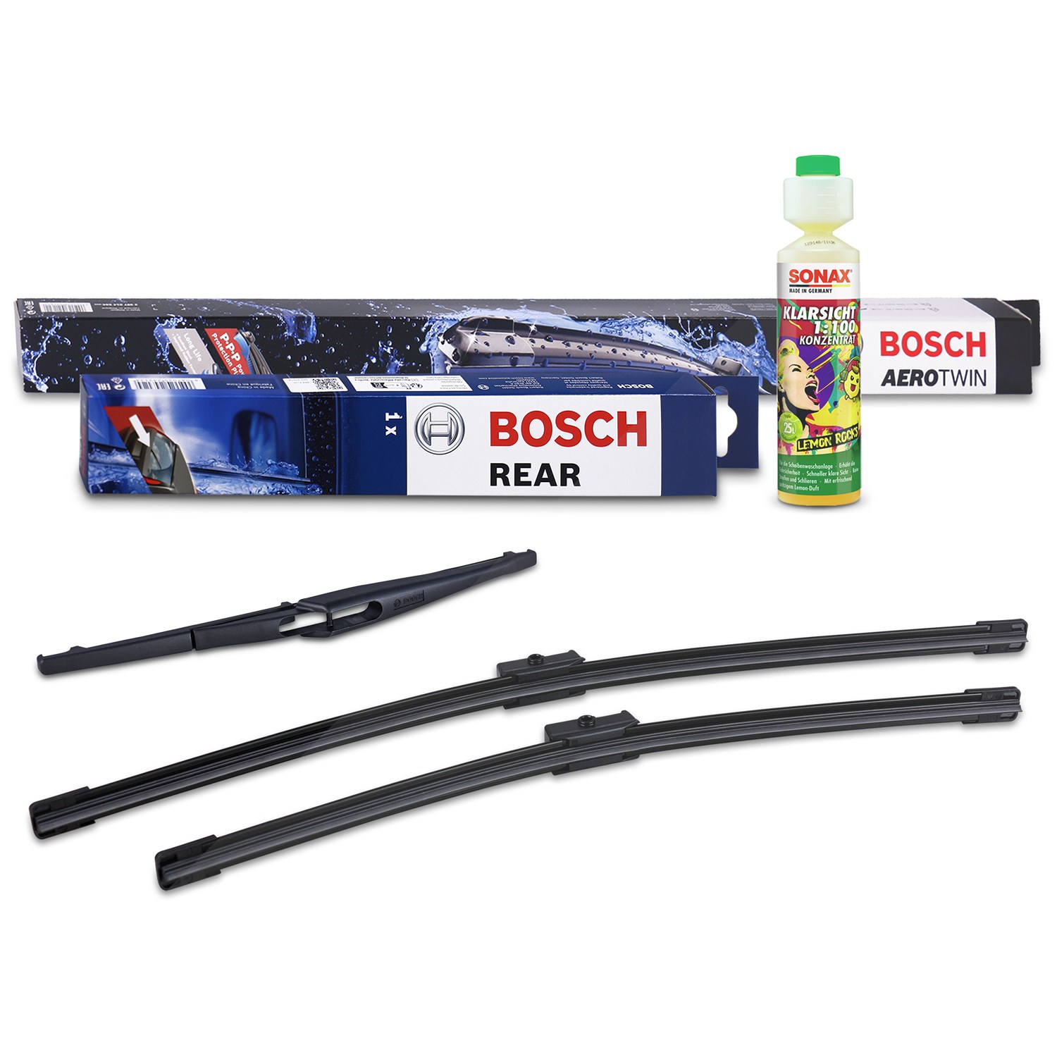 Bosch Wischer vorne +hinten +Scheibenreiniger [Hersteller-Nr. 31185539] für Mercedes-Benz