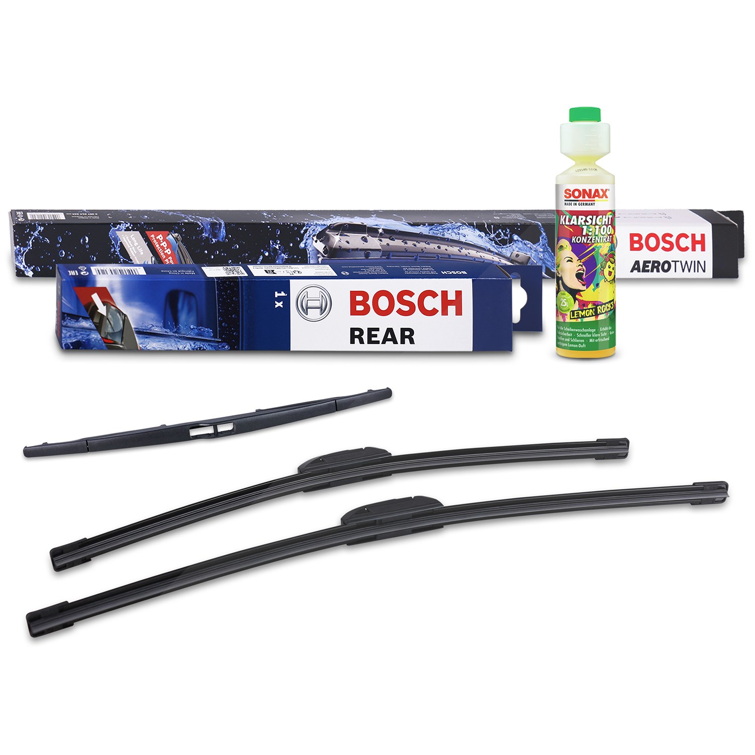 Bosch Wischer vorne +hinten +Scheibenreiniger [Hersteller-Nr. 31185719] für BMW