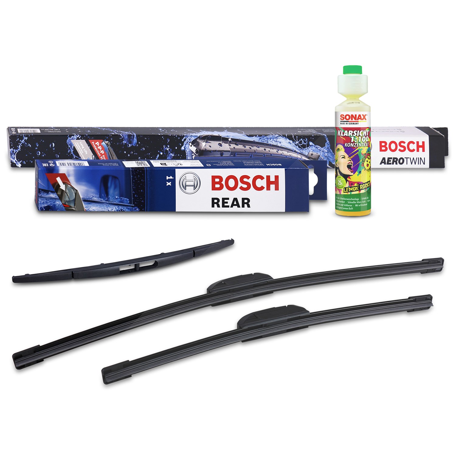 Bosch Wischer vorne +hinten +Scheibenreiniger [Hersteller-Nr. 31185803] für Honda