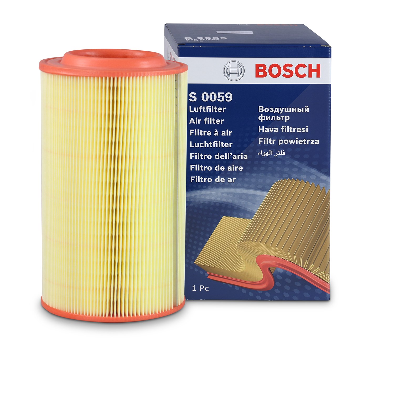Bosch Luftfilter [Hersteller-Nr. F026400059] für Citroën, Peugeot, Fiat, Opel