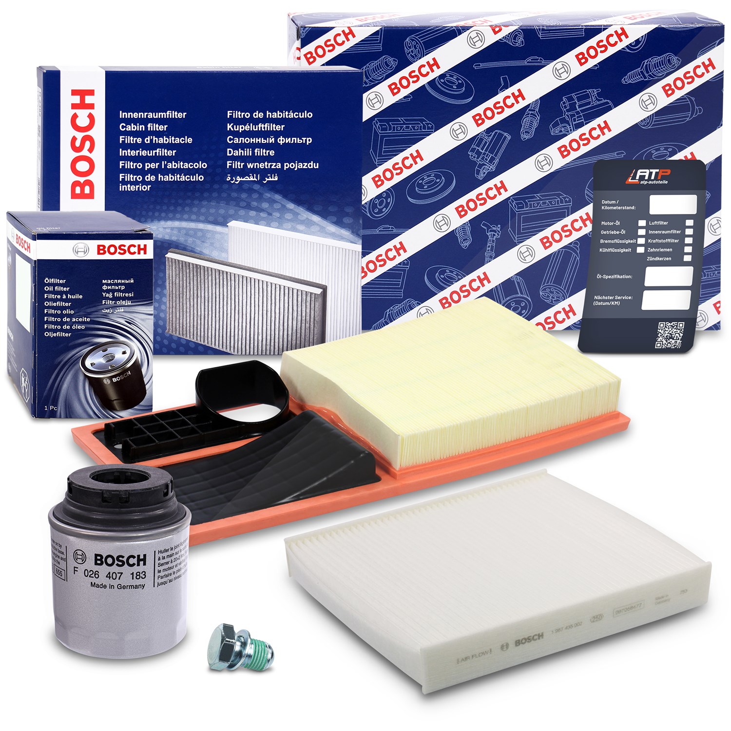 Bosch Inspektionspaket Filtersatz SET A [Hersteller-Nr. 10493164] für Seat, Skoda, VW