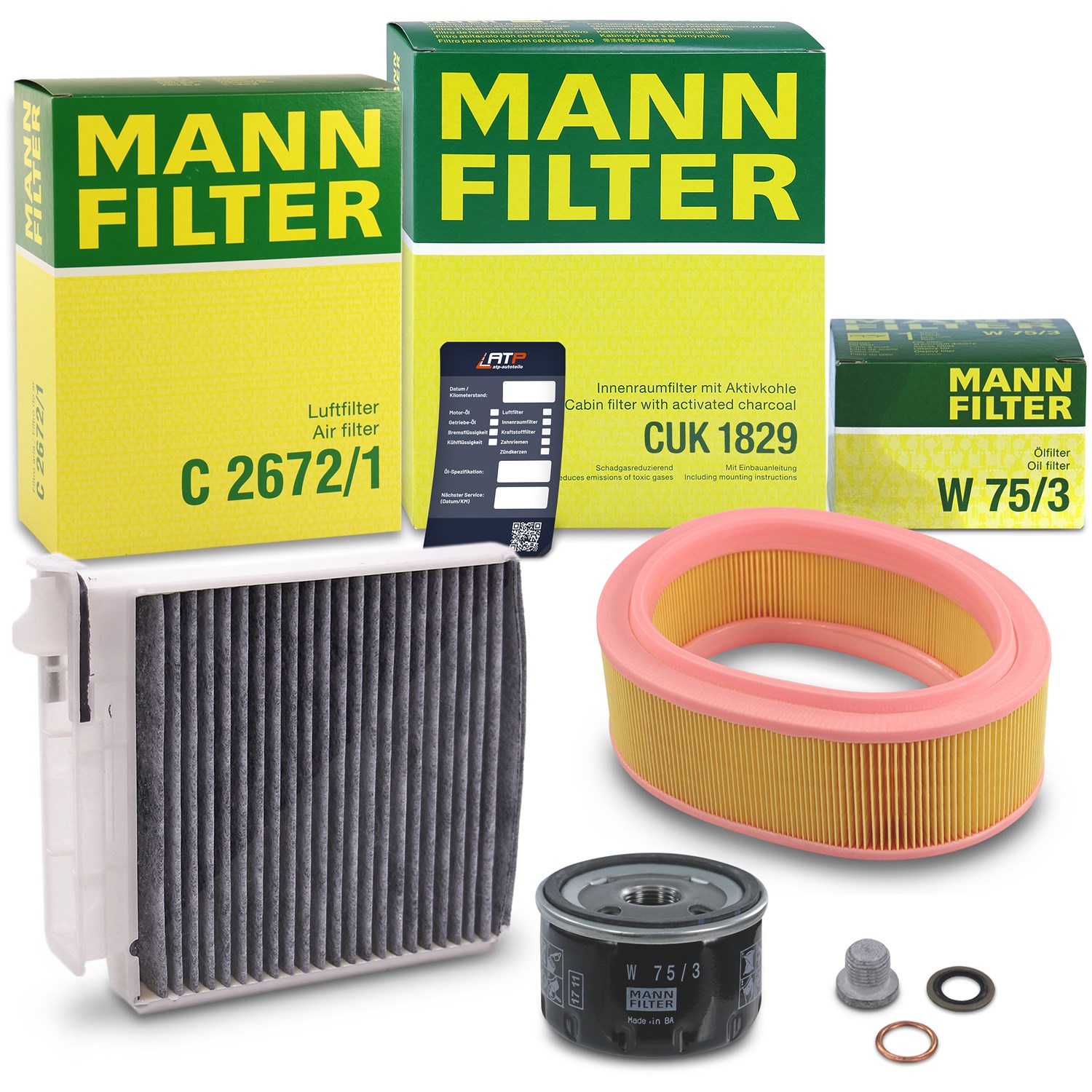Mann-filter Inspektionspaket Filtersatz SET A [Hersteller-Nr. 10492706] für Dacia, Renault