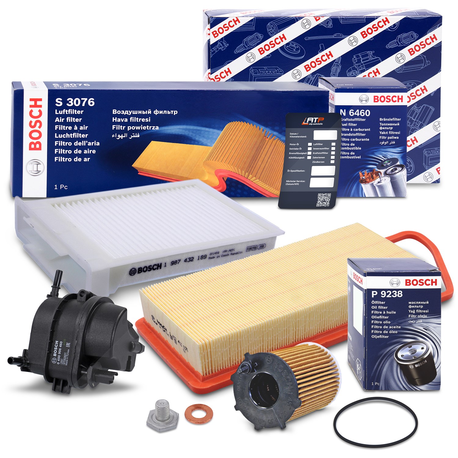 Bosch Inspektionspaket Filtersatz SET B [Hersteller-Nr. 10493510] für Citroën, Toyota, Peugeot