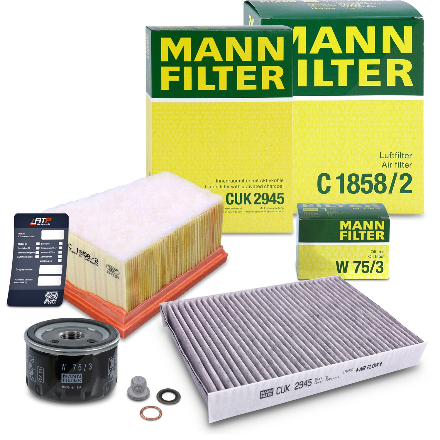 Mann-filter Inspektionspaket Filtersatz SET A [Hersteller-Nr. 10492702] für Nissan, Renault