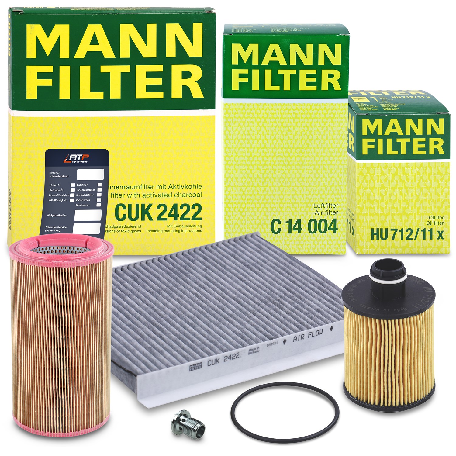 Mann-filter Inspektionspaket Filtersatz SET A [Hersteller-Nr. 10492765] für Fiat, Lancia