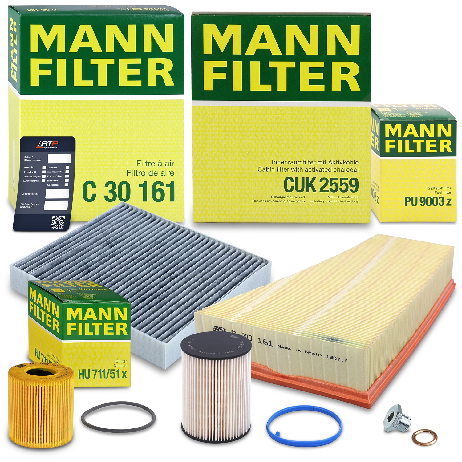 Mann-filter Inspektionspaket Filtersatz SET B [Hersteller-Nr. 10492774] für Ford
