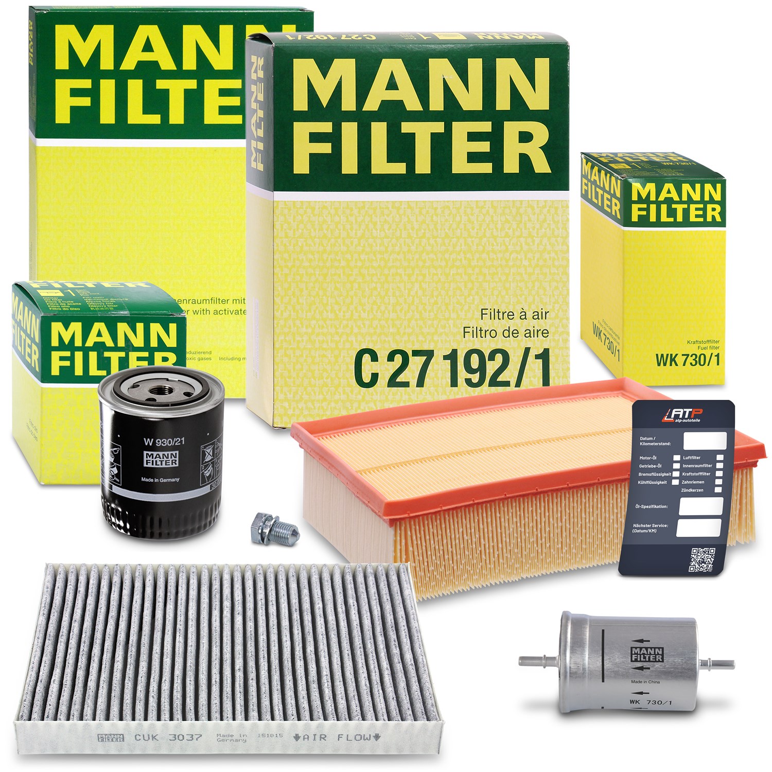 Mann-filter Inspektionspaket Set B [Hersteller-Nr. 40280244] für Audi