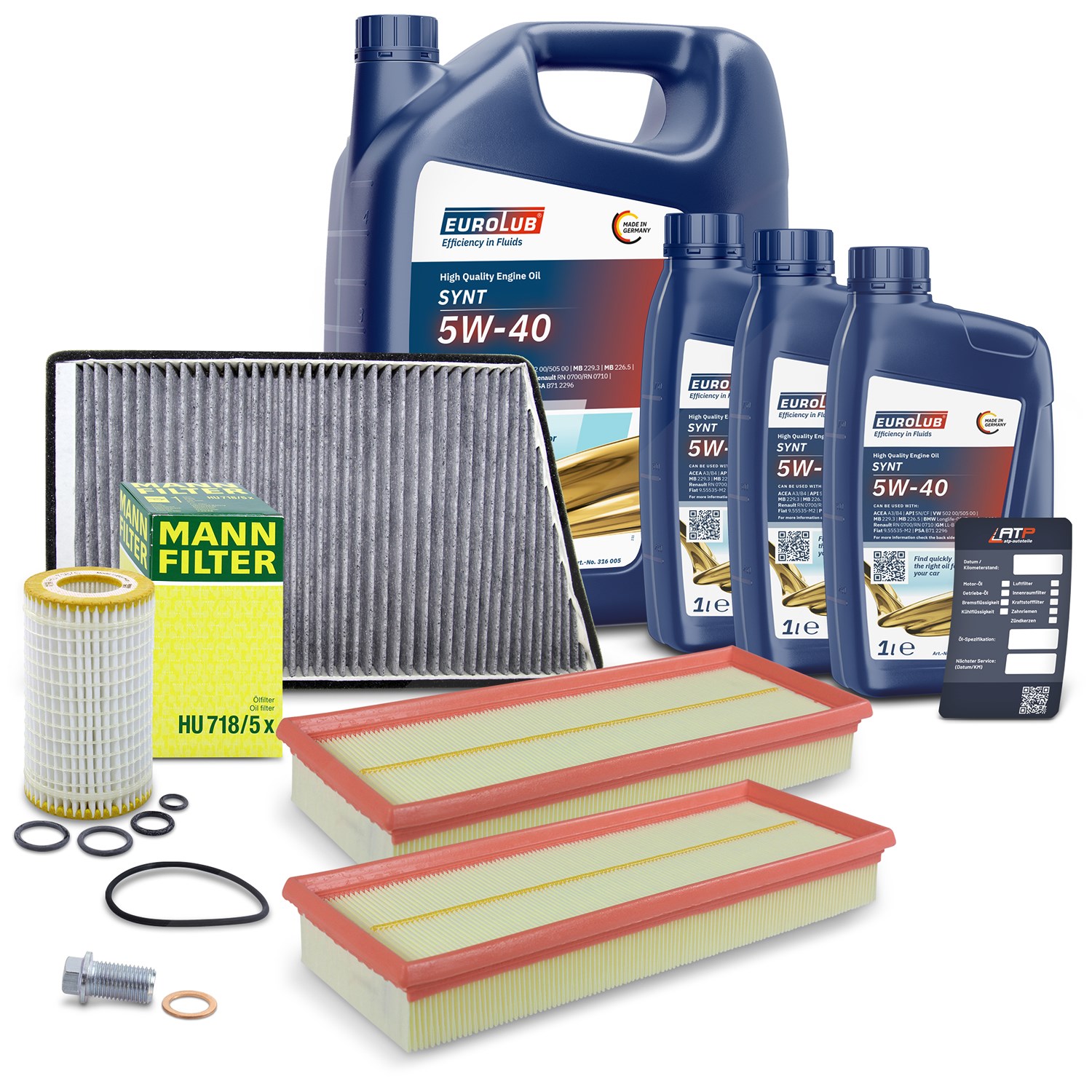 Bestprice Inspektionspaket Filtersatz SET A + 8l ÖL [Hersteller-Nr. 10493622] für Mercedes-Benz