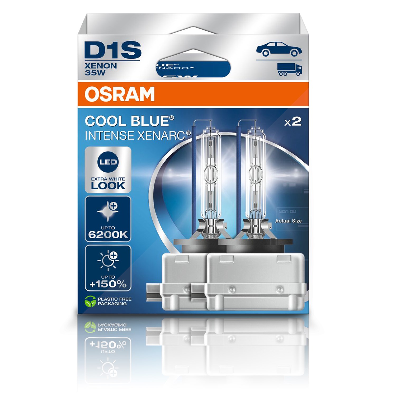 2x OSRAM D1S COOL BLUE INTENSE XENARC Xenon Brenner 85V 35W +150% 6200K - Image 9