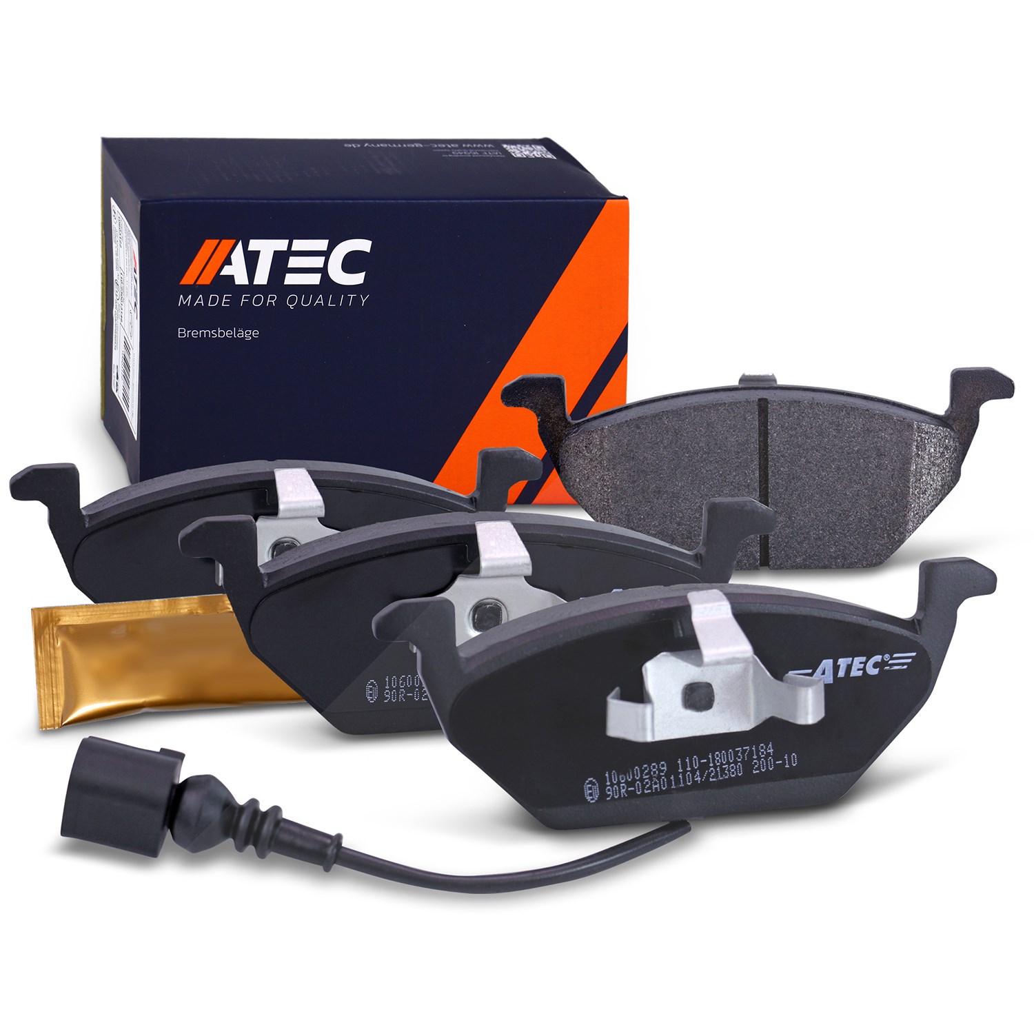 Atec Bremsbeläge vorne (Satz) mit VWK [Hersteller-Nr. 10600289] für VW, Skoda, Seat, Audi