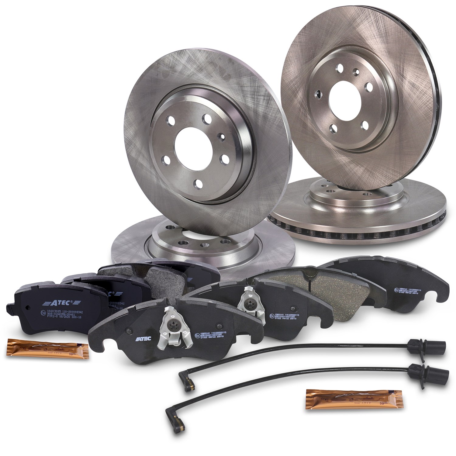 Bestprice Bremsscheiben + Bremsbeläge Vorne + Hinten [Hersteller-Nr. 10603940] für Audi