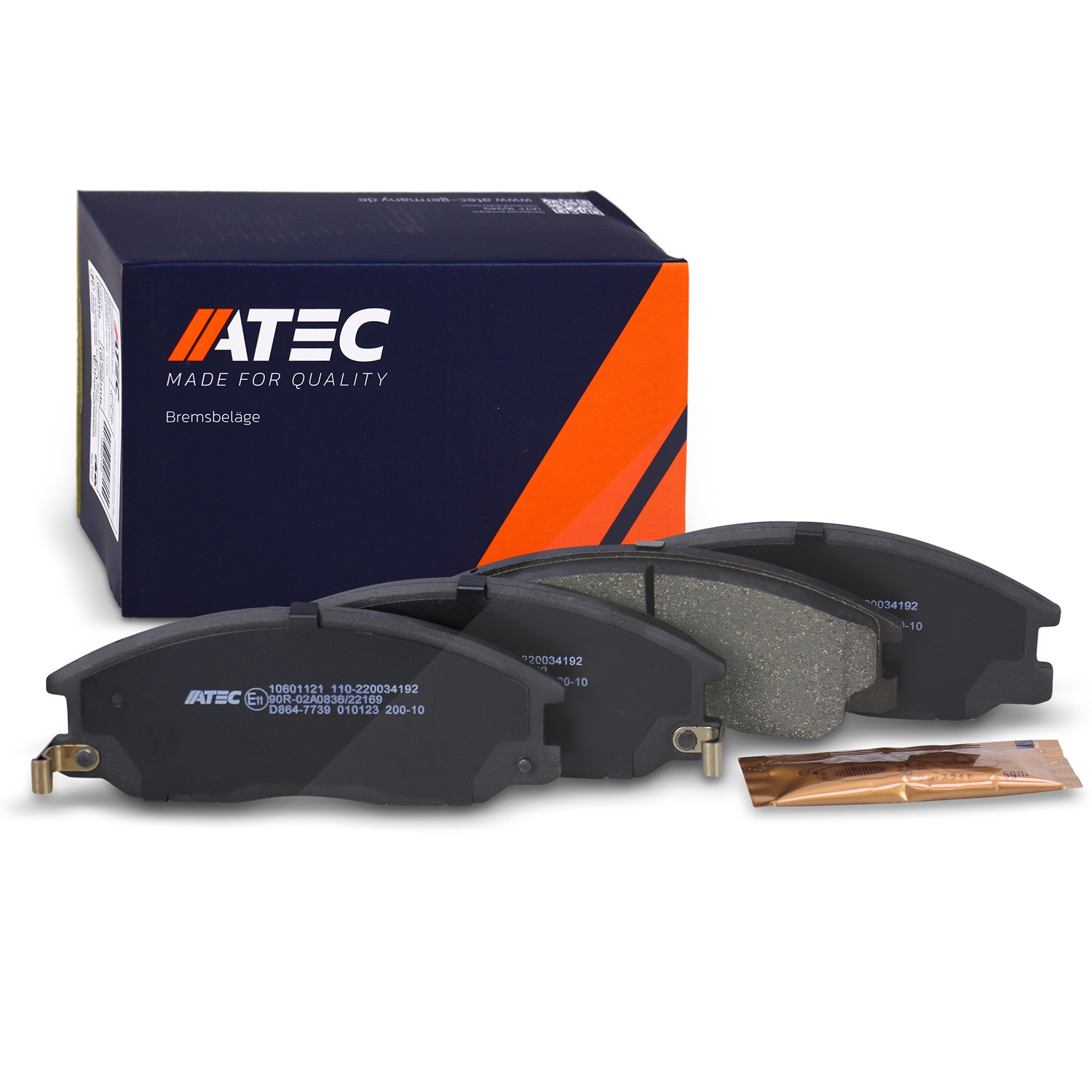Atec Bremsbeläge vorne (Satz) [Hersteller-Nr. 10601121] für Hyundai, Ssangyong, Daewoo