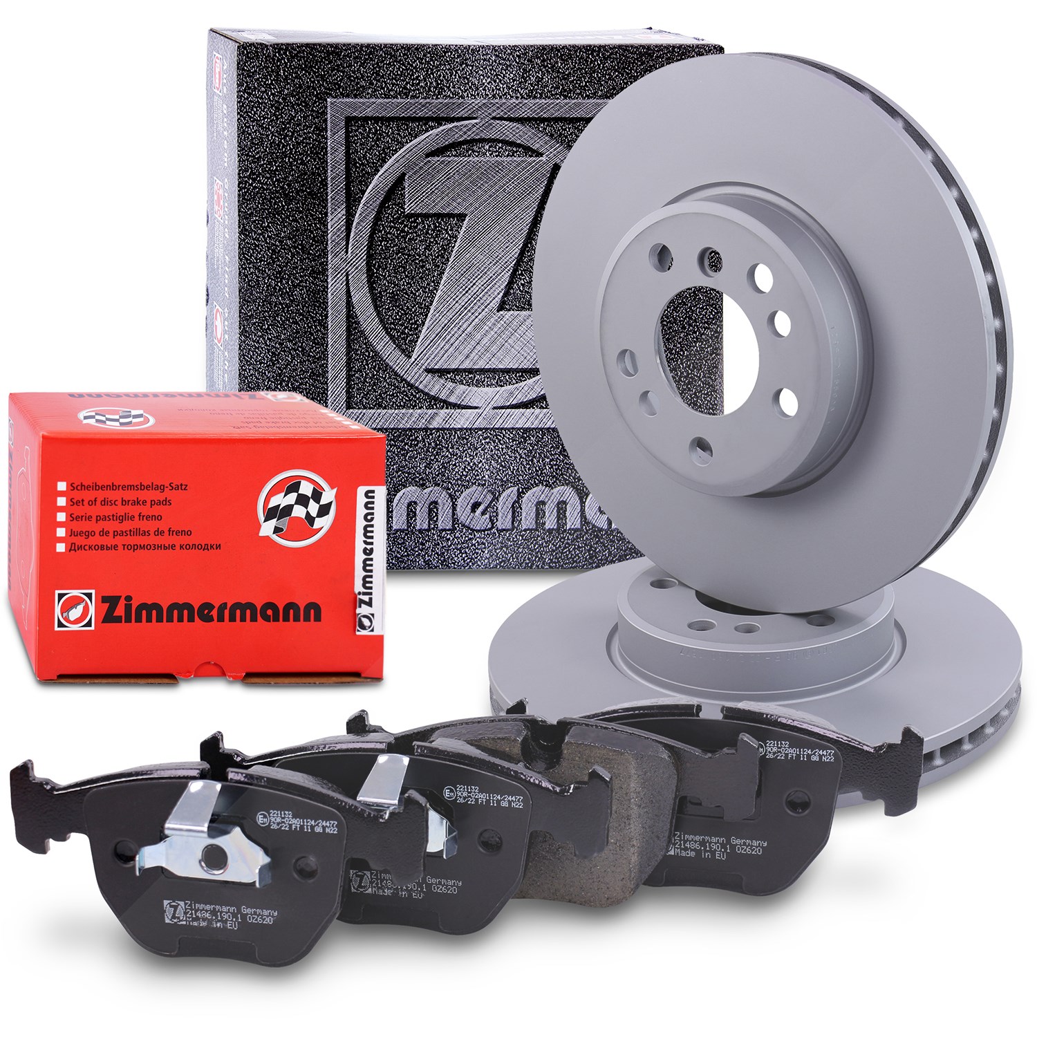 Zimmermann Bremsscheiben + Bremsbeläge Vorderachse [Hersteller-Nr. 10697723] für BMW