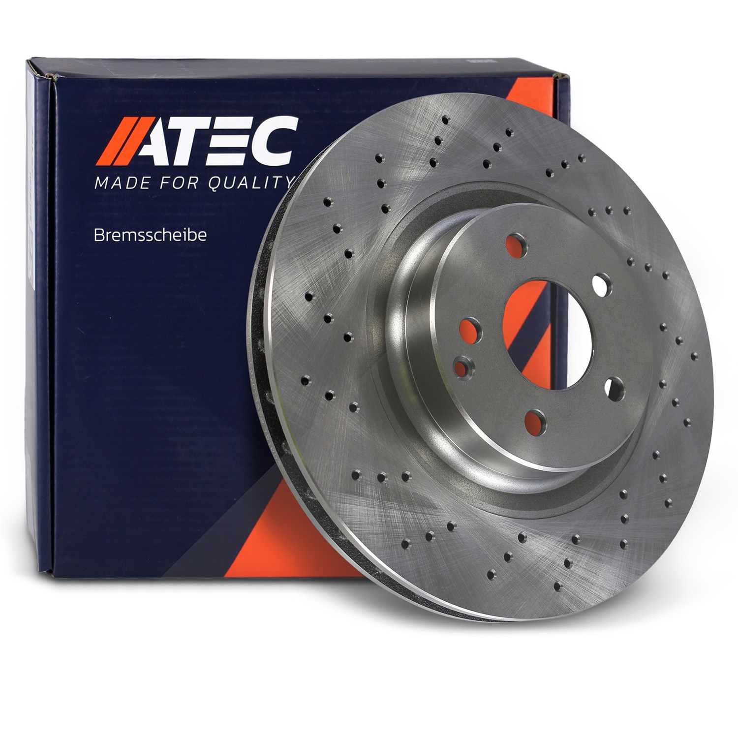 Atec 1x Bremsscheibe Vorderachse Belü/Gelocht [Hersteller-Nr. 10604809] für Mercedes-Benz