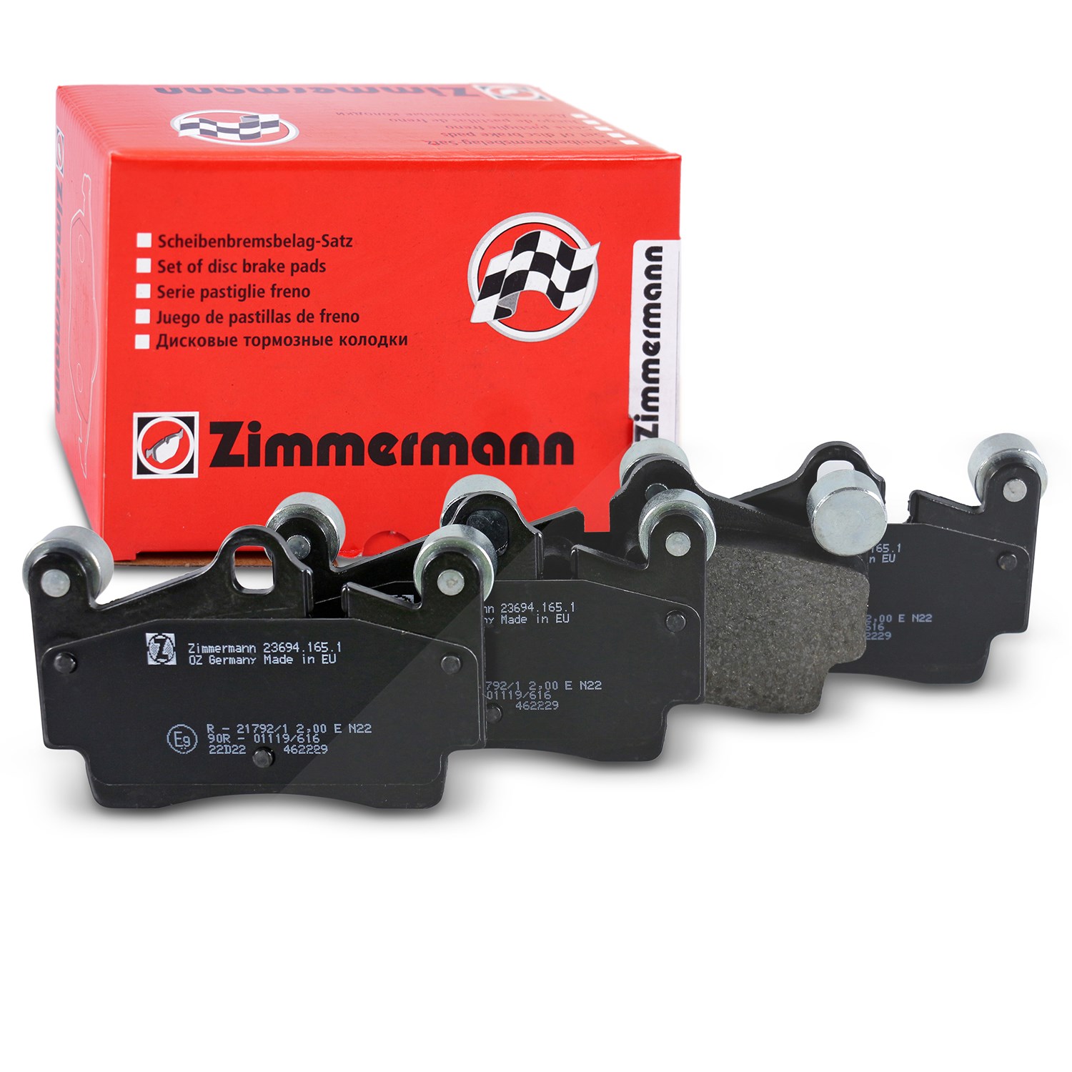 Zimmermann Bremsbeläge hinten (Satz) [Hersteller-Nr. 23694.165.1] für VW, Porsche, Audi