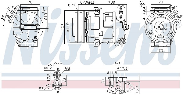 Für NISSENS 890663 air conditioning compressor. OPEL R134A/R1234YF OPEL CORSA 1 - Bild 6