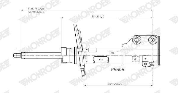 MONROE G9608 Stoßdämpfer Stossdämpfer für Lancia für Opel für Peugeot - Bild 5