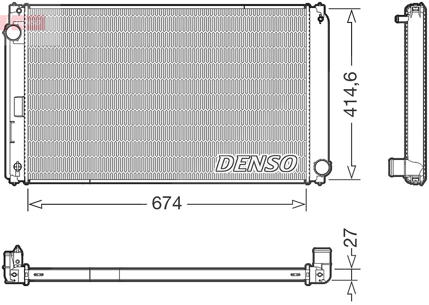 Kühler, Motorkühlung DRM50151 DENSO für TOYOTA LEXUS - Bild 4