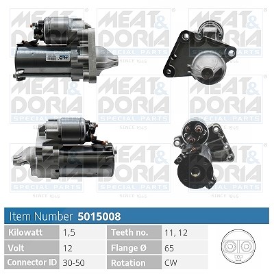 Meat & Doria Starter [Hersteller-Nr. 5015008] für Toyota, Peugeot, Citroën