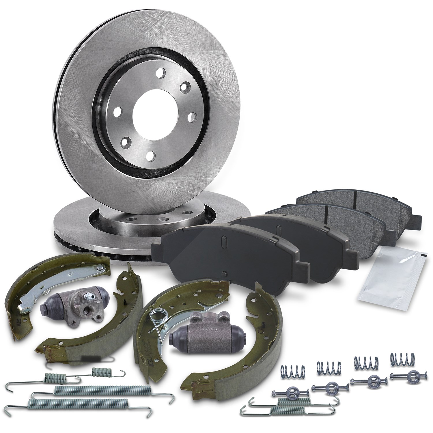 Bestprice Komplettset Bremsscheiben+Bremsbeläge Vorne+Hinten [Hersteller-Nr. 10604274] für Citroën, Peugeot