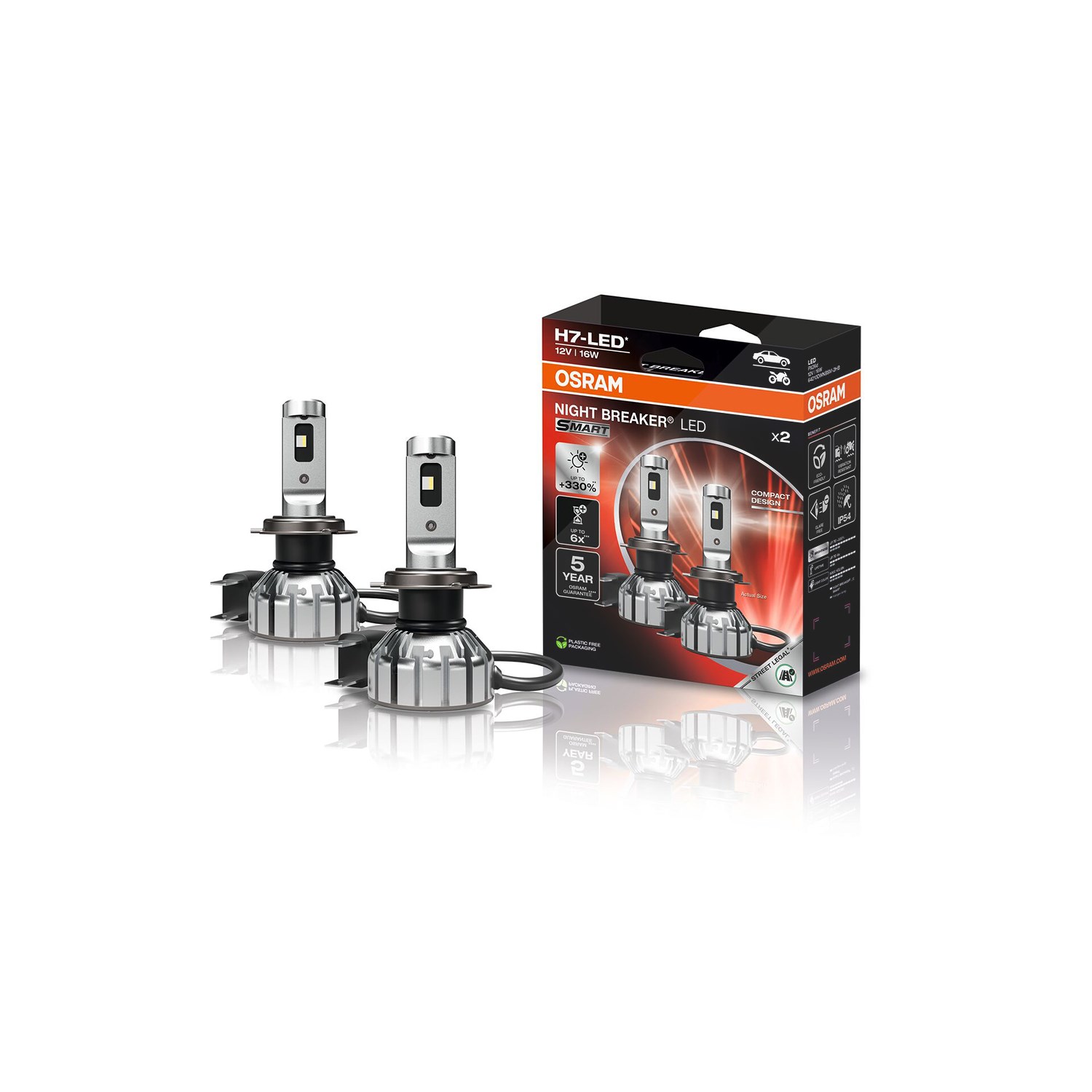 OSRAM Night Breaker H7 LED SMART +330% 6000K 12V Straßenzulassung 64210DWNBSM - Image 99