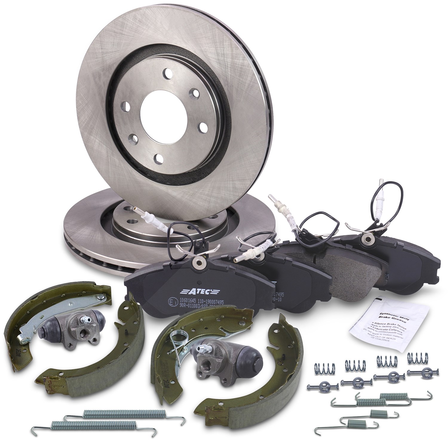 Bestprice Komplettset Bremsscheiben+Bremsbeläge Vorne+Hinten [Hersteller-Nr. 10604240] für Citroën, Peugeot
