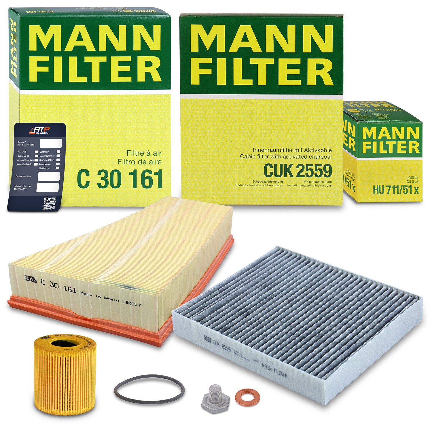 Mann-filter Inspektionspaket Filtersatz SET A [Hersteller-Nr. 10492689] für Ford