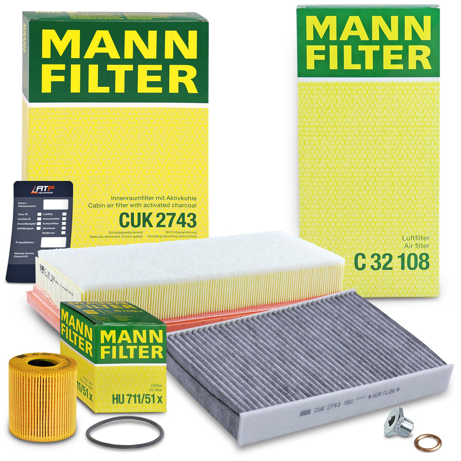 Mann-filter Inspektionspaket Filtersatz SET A [Hersteller-Nr. 10492740] für Peugeot