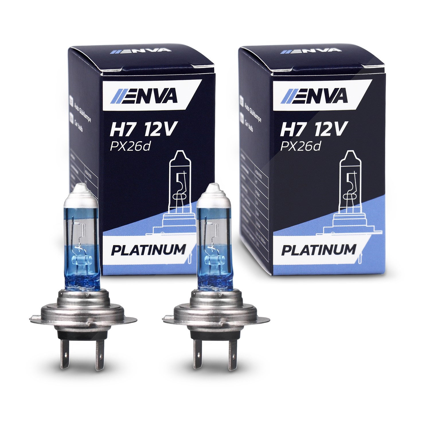 Enva 2x Glühlampe H7 55W 12V - PLATINUM --> bis zu 130% mehr Licht! [Hersteller-Nr. 40985479]