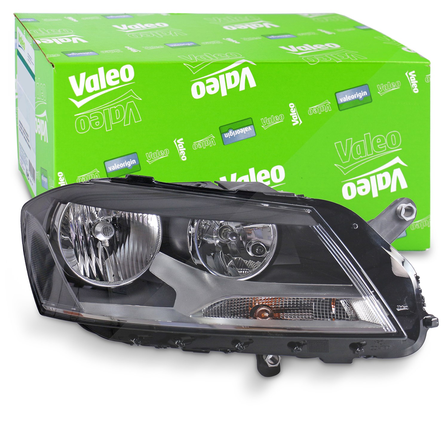 Valeo Scheinwerfer rechts H7/H7 mit Stellmotor [Hersteller-Nr. 044502] für VW