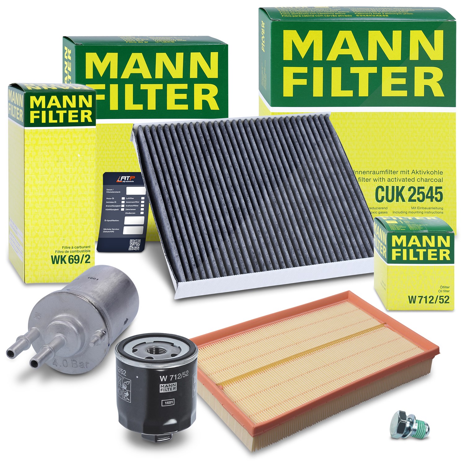 Mann-filter Inspektionspaket Filtersatz SET B [Hersteller-Nr. 10492464] für Seat, Skoda, VW