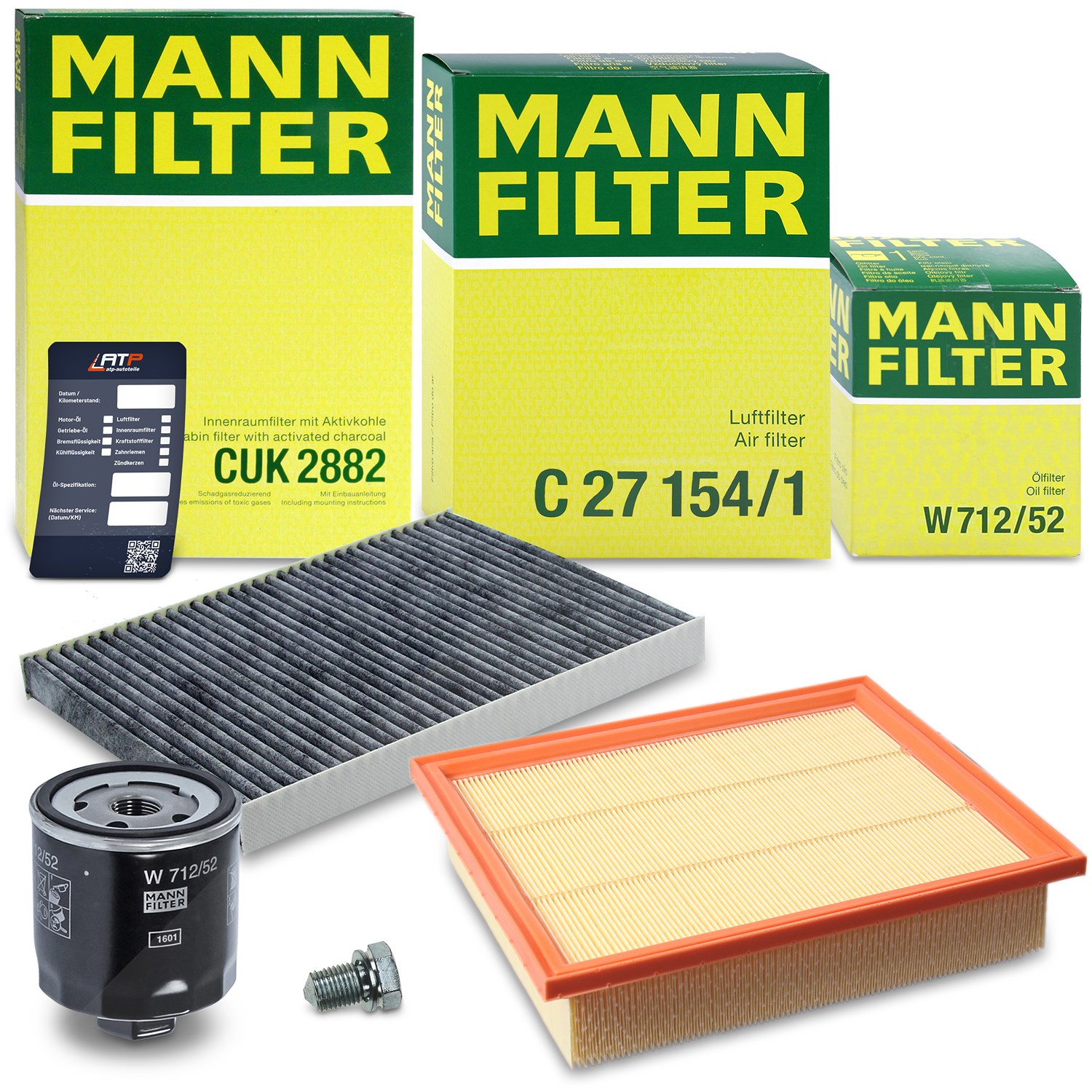 Mann-filter Inspektionspaket Filtersatz SET A [Hersteller-Nr. 10492470] für VW