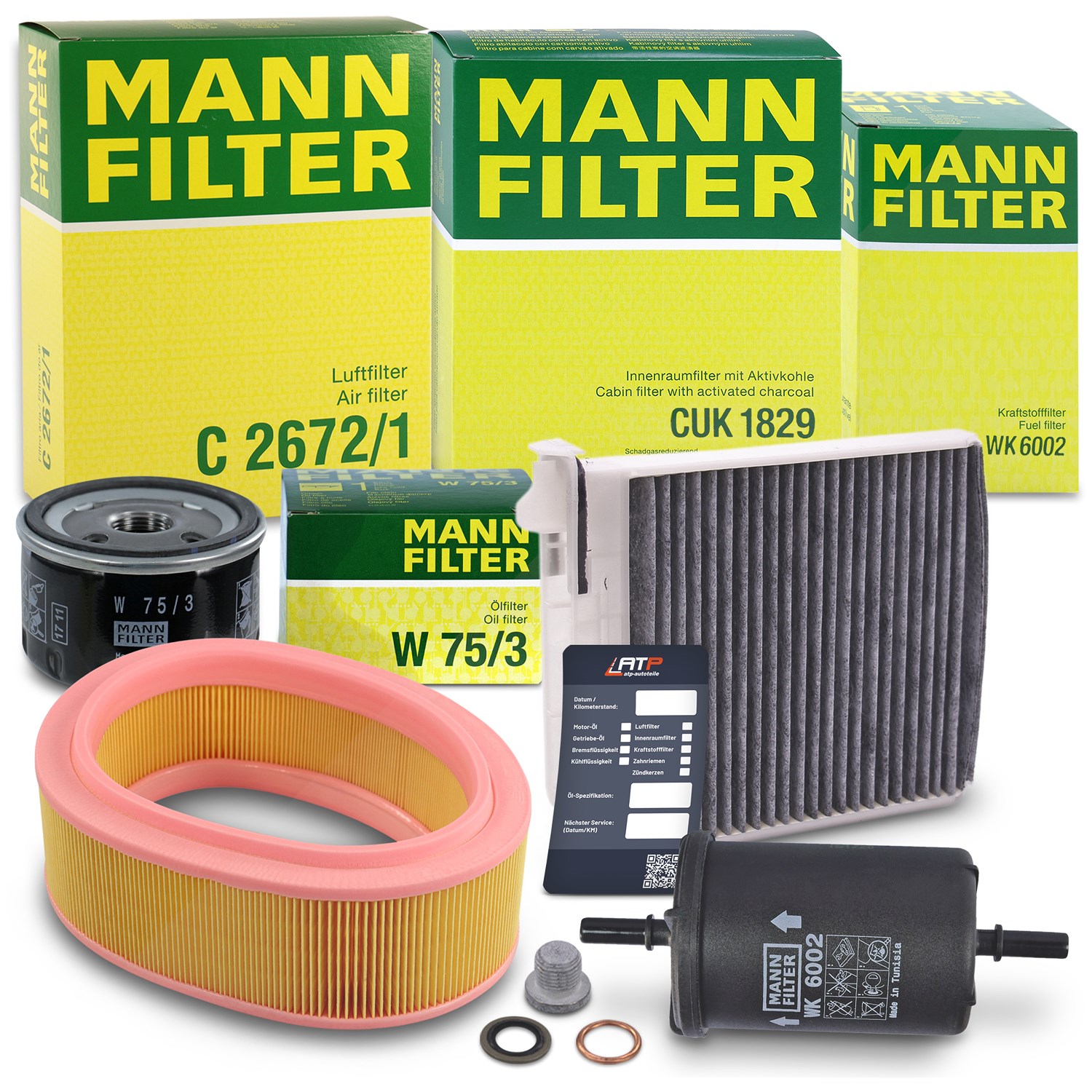 Mann-filter Inspektionspaket Filtersatz SET B [Hersteller-Nr. 10492708] für Dacia, Renault