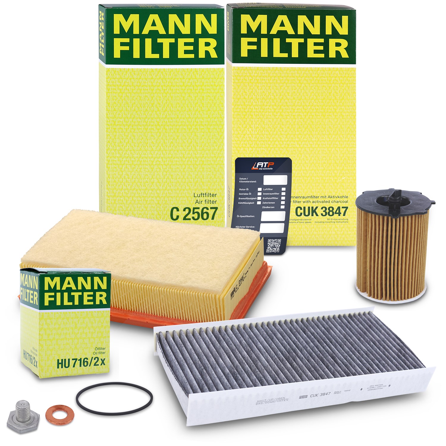 Mann-filter Inspektionspaket Filtersatz SET A [Hersteller-Nr. 10492736] für Fiat, Citroën, Peugeot