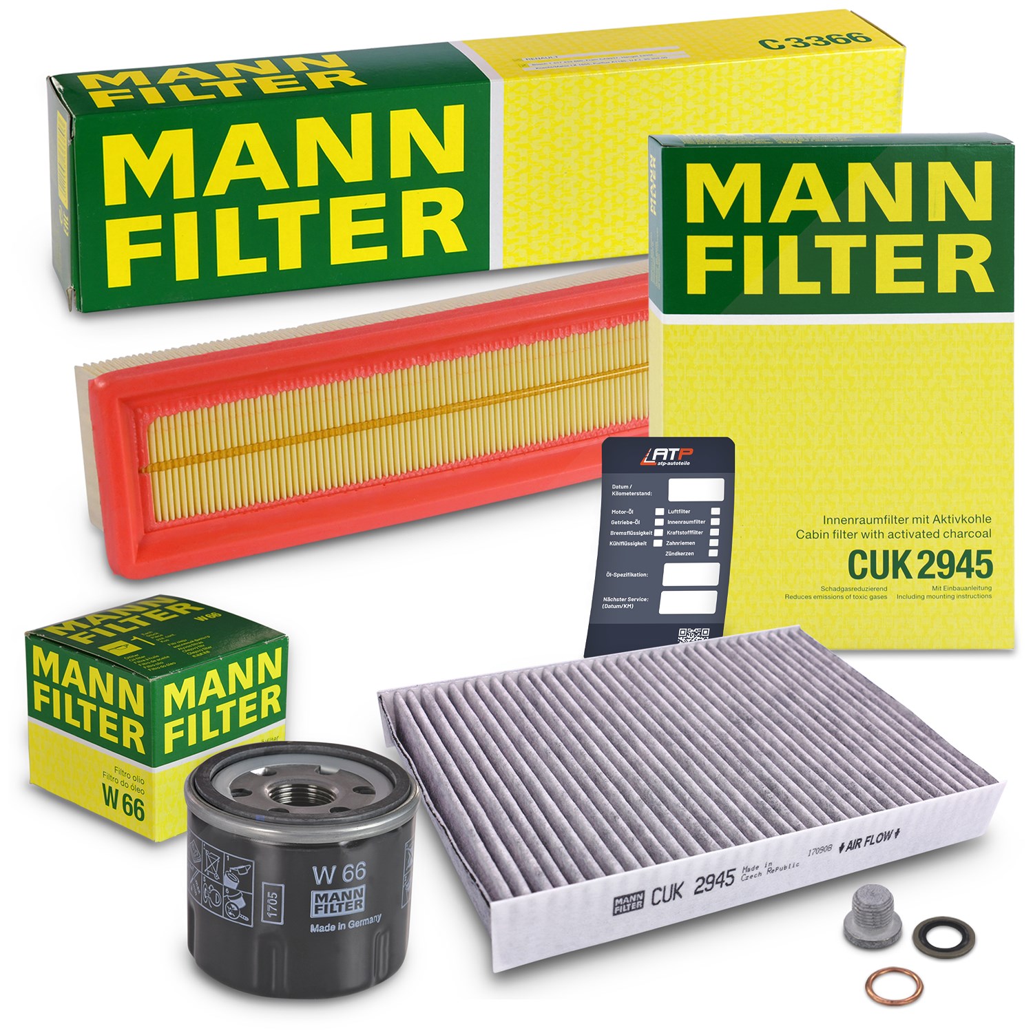 Mann-filter Inspektionspaket Filtersatz SET A [Hersteller-Nr. 10492749] für Renault