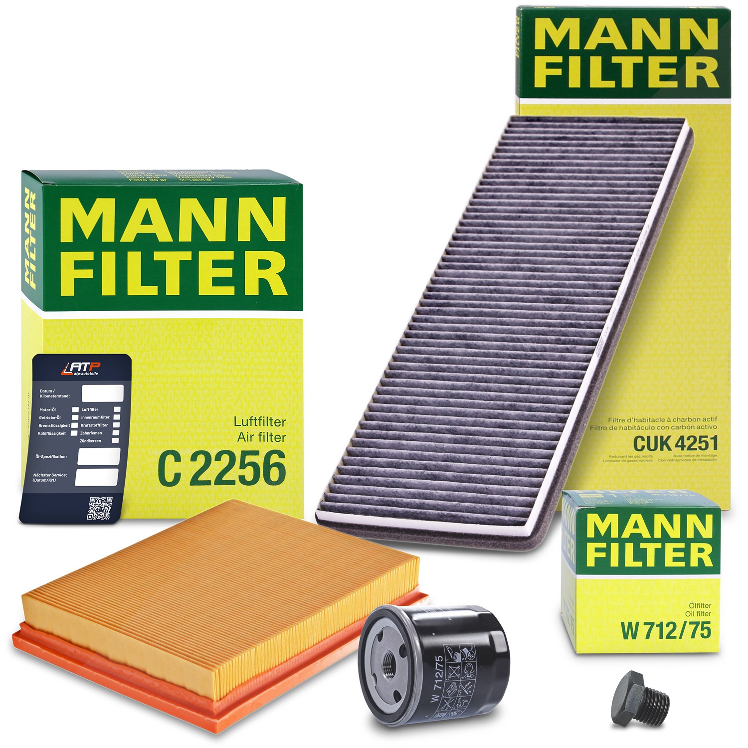 Mann-filter Inspektionspaket Filtersatz SET A [Hersteller-Nr. 10492476] für Opel