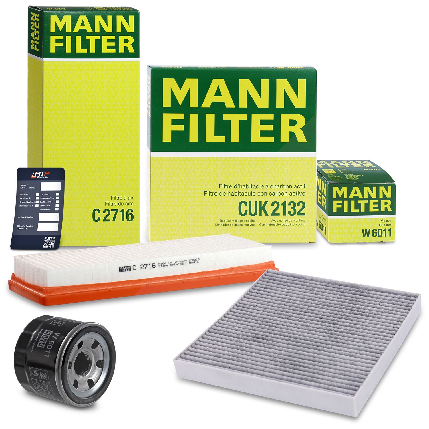 Mann-filter Inspektionspaket Filtersatz SET A [Hersteller-Nr. 10492520] für Smart