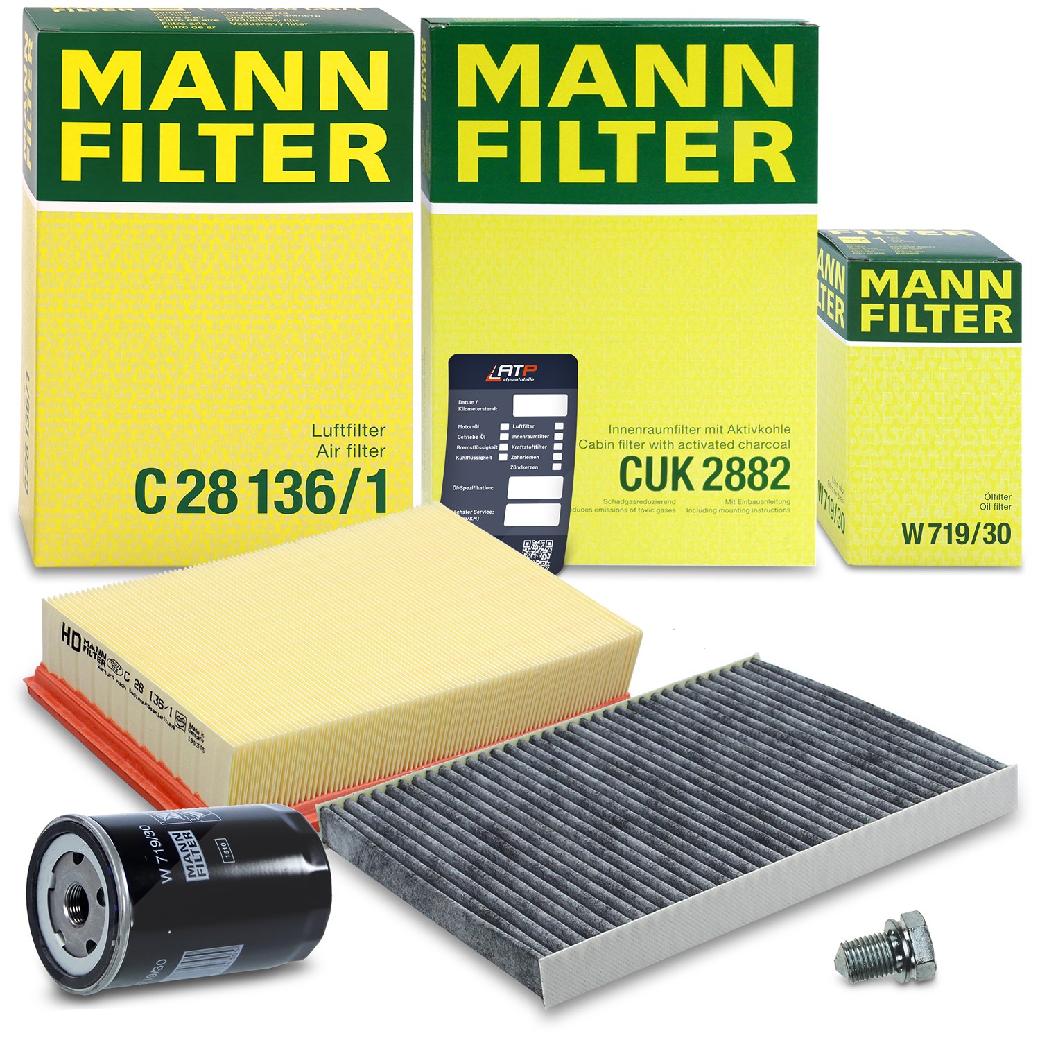 Mann-filter Inspektionspaket Filtersatz SET A [Hersteller-Nr. 10492768] für Seat, VW