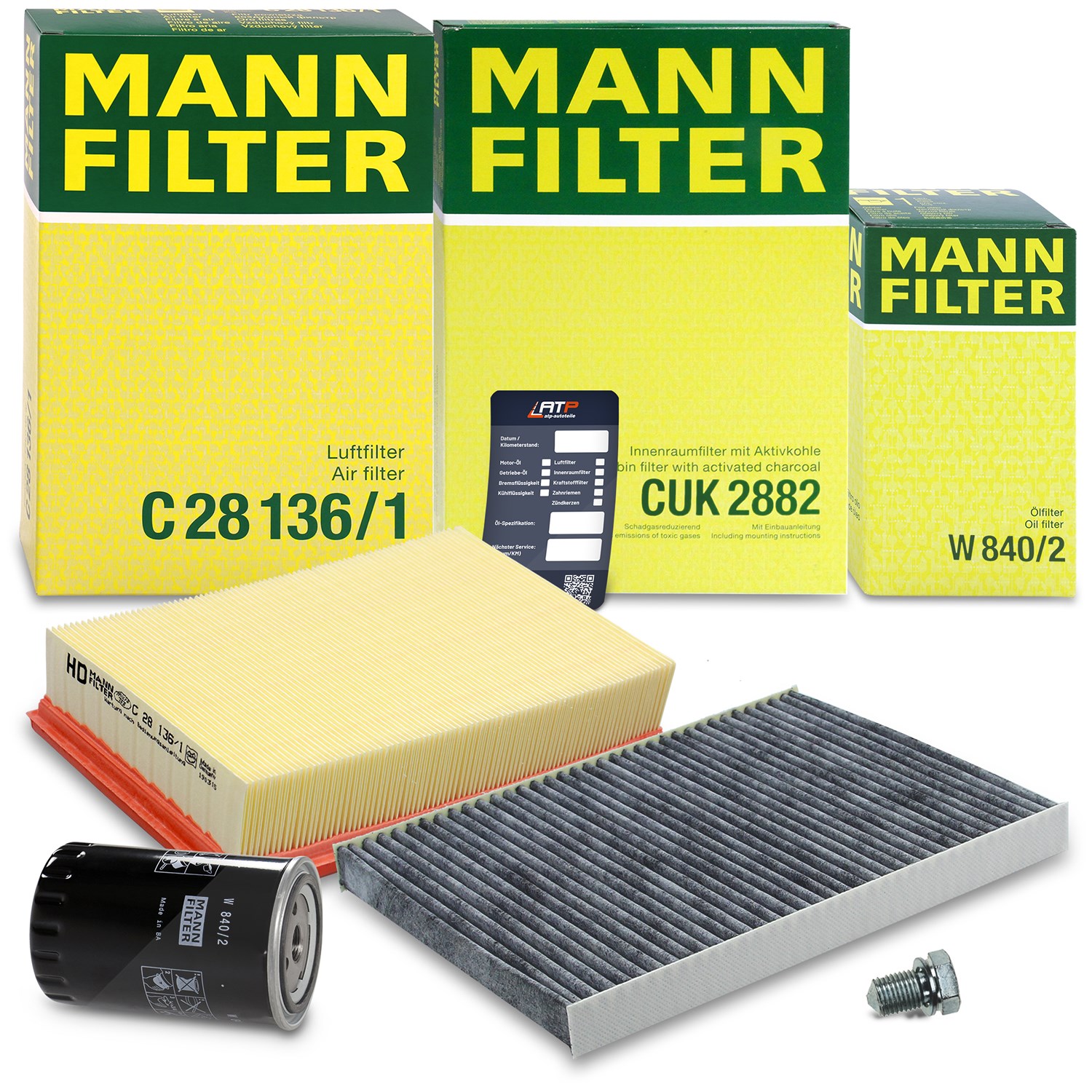 Mann-filter Inspektionspaket Filtersatz SET A [Hersteller-Nr. 10492770] für VW, Seat