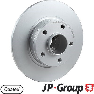 Jp Group 1x Bremsscheibe Hinterachse Voll + Radlager [Hersteller-Nr. 1263203600] für Nissan, Opel, Renault, Vauxhall
