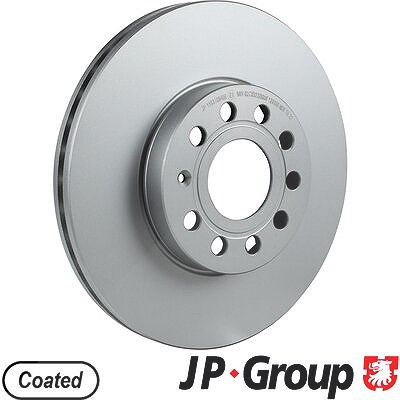 Jp Group 1x Bremsscheibe Vorderachse Belüftet [Hersteller-Nr. 1163109400] für VW, Audi, Seat, Skoda